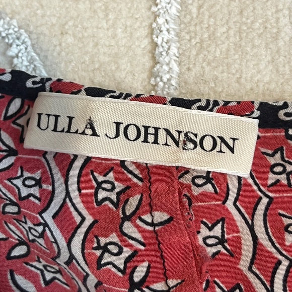 Ulla Johnson Mini Dress Black/Red Printed Silk Size 2 - Picture 10 of 16